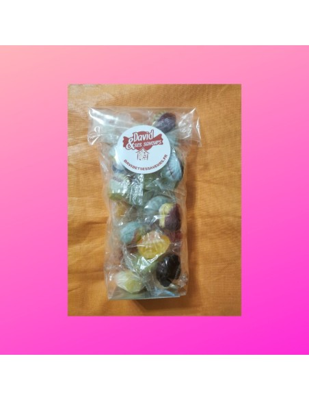 Confiserie sucre cuit dur cassant Marque Kubli Coque fourré fruit poud