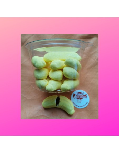 Confiserie marshmallow Marque Bulgari Banane fourrée chocolat 10% ....