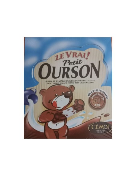 Confiserie guimauve Marque Cémoi Le vrai petit ourson chocolat au lait
