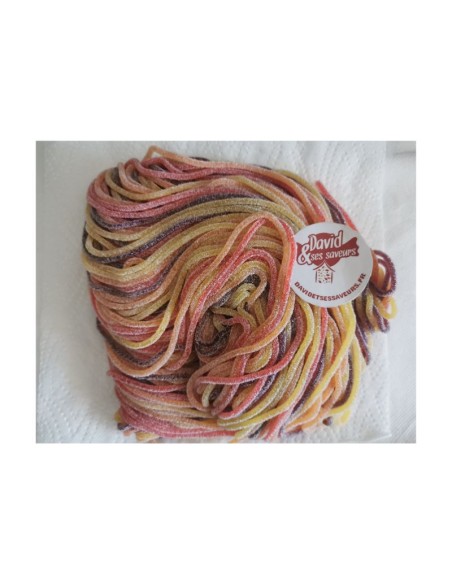 Confiserie acidulée Marque Trading Company  Spaghetti multifruit rouge