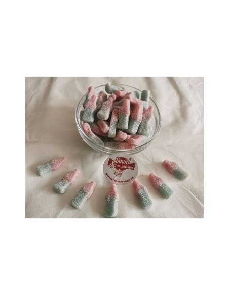 Confiserie gélifiée citrique Marque Astra Sweets bouteille bubble gum.