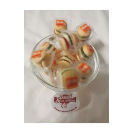 Confiserie gélifiée aérée Marque Trolli Mini burger davidetsessaveurs.