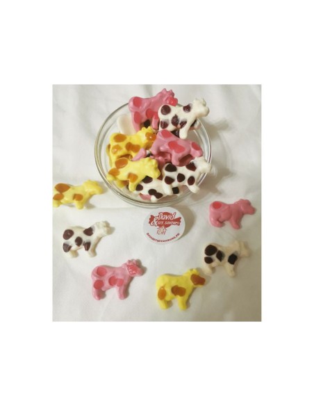 Confiserie gélifiée en gélatine Marque Trolli Vache davidetsessaveurs.