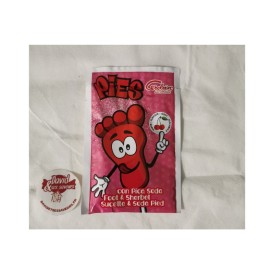 Confiserie dragéifiée poudre Marque Cerdan Sucette pied cerise poudre.