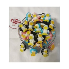 Confiserie gélifiée en gélatine Marque Trolli Pingouin Pingummi couleu