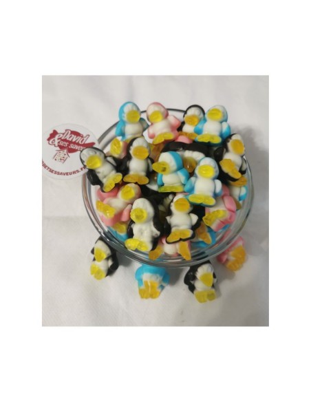 Confiserie gélifiée en gélatine Marque Trolli Pingouin Pingummi couleu