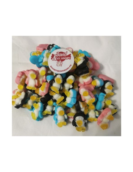 Confiserie gélifiée en gélatine Marque Trolli Pingouin Pingummi couleu