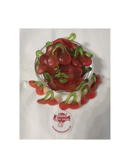 Confiserie gélifiée De la marque Haribo Happy cherry Cerise gélifiée..