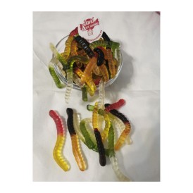 Confiserie gélifiée fruitée Marque Haribo worms Vers luisant davidet.. 2