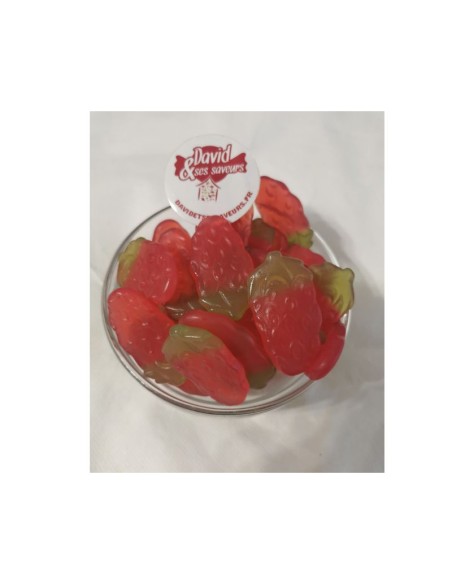 Confiserie gélifiée sans gélatine Marque Haribo Fraise davidetsessav..