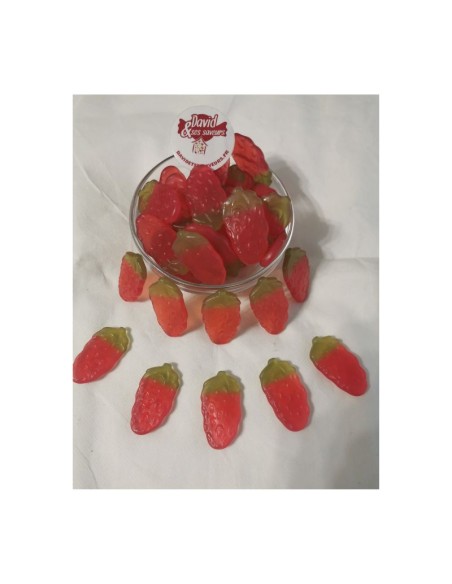Confiserie gélifiée sans gélatine Marque Haribo Fraise davidetsessav..