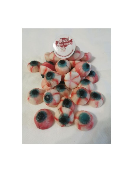 Confiserie gélatine gluante acidulée Marque Vidal Bloody eyes oeil hal