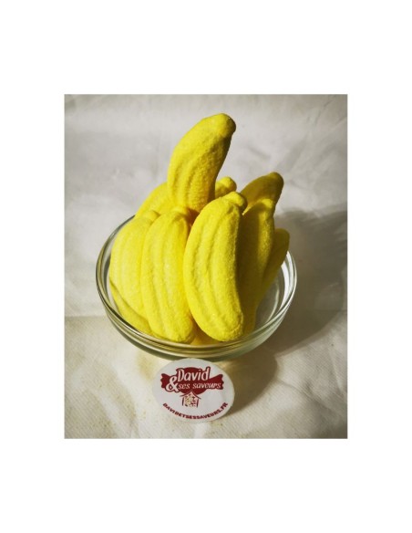 Confiserie marshmallow Marque Bulgari Banane fourrée chocolat 10% caoo