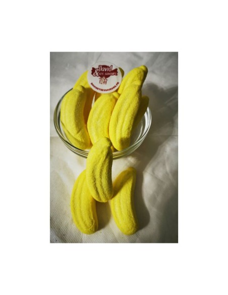 Confiserie marshmallow Marque Bulgari Banane fourrée chocolat 10% caoo