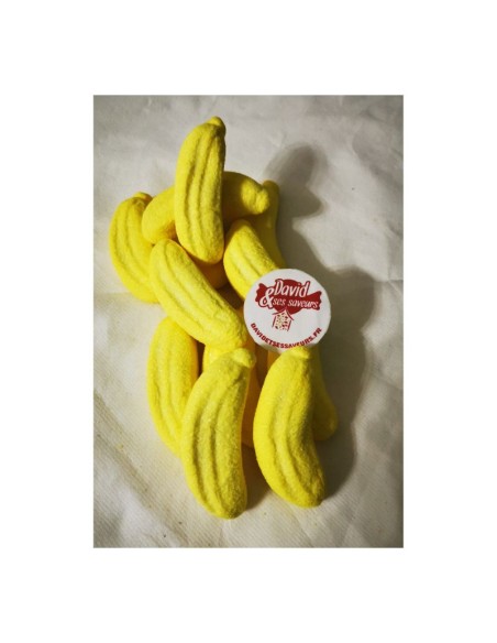 Confiserie marshmallow Marque Bulgari Banane fourrée chocolat 10% caoo