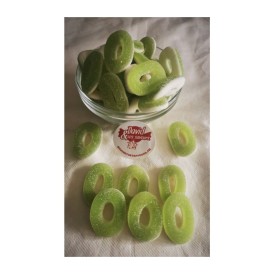 Confiserie gélifiée gélatine Marque Trolli Anneaux rondelle pomme vert 2