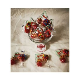 Confiserie Dragéifiée Marque Fizzy Sucette cerise jumelle davidetsess. 2