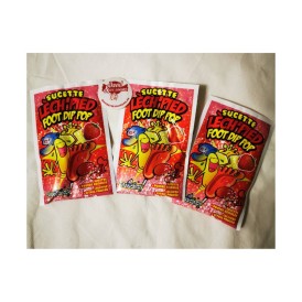 Confiserie dragéifiée poudre Marque Brabo Sucette pied fraise poudre.. 2