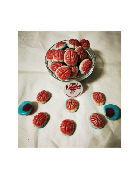 Confiserie gélatine aux fruits Marque Vidal Cerveau sesos Halloween...