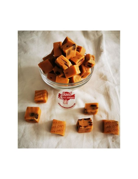 Confiserie caramel sans gélatine Marque Lonka Caramel mou fudge rhum..