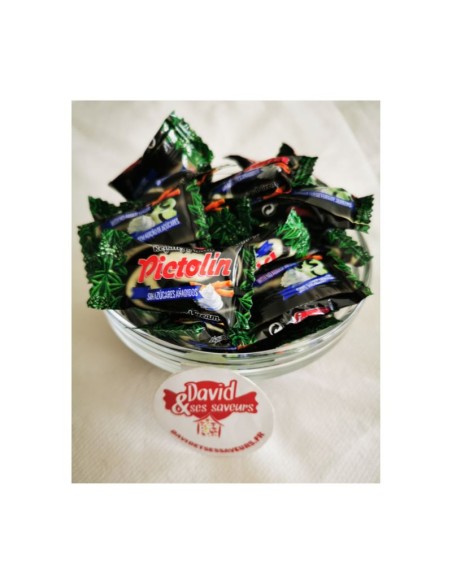 Confiserie Bonbon sans sucre Pictolin Marque Intervan Crème réglisse..