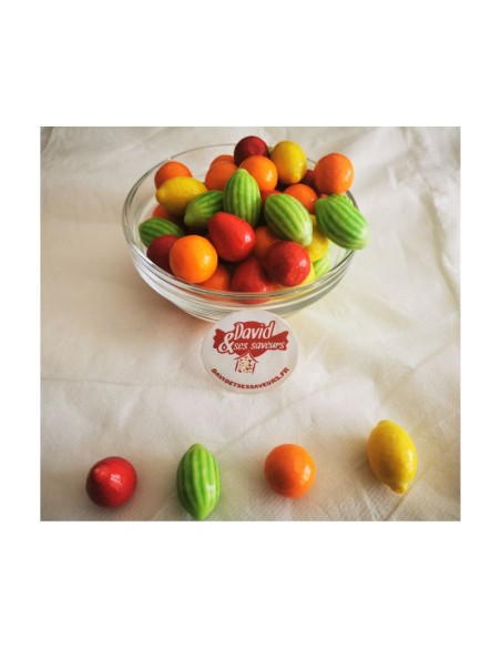 Confiserie fruits en chewing-gum Marque fini macédoine de fruits tropi