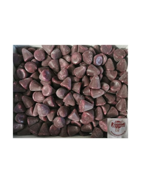 Confiserie conique coulant framboise intérieur Marque Geldhof cuberdon