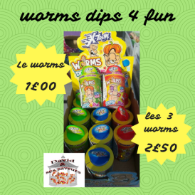 Confiserie sucette trois poudres Marque Brabo Dips quatre funs fraise