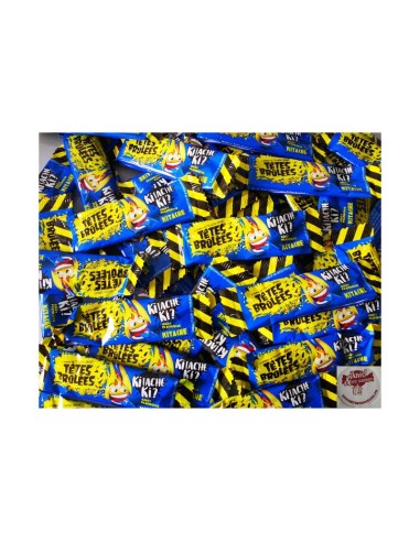 Confiserie  Acide Marque Verquin Têtes brûlées barre framboise kitache