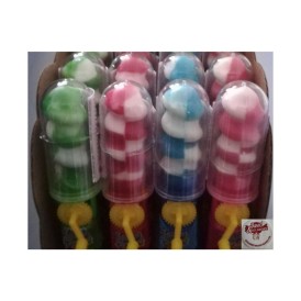 Confiserie dragéifiée géante torsadée Marque Brabo Sucette spinner pop