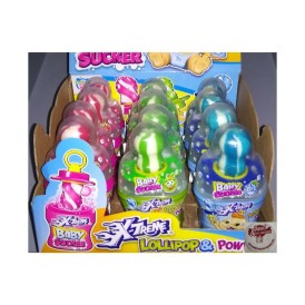 Confiserie sucette poudre sucrée Marque Brabo Baby sucker fraise cola.