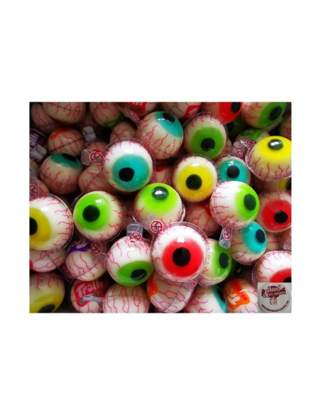 Confiserie gélatine liquide acidulée Marque Trolli Glotzer vert rouge.