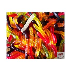Confiserie gélifiée fruitée Marque Haribo worms Vers luisant davidet..