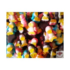 Confiserie gélifiée en gélatine Marque Trolli Pingouin Pingummi couleu