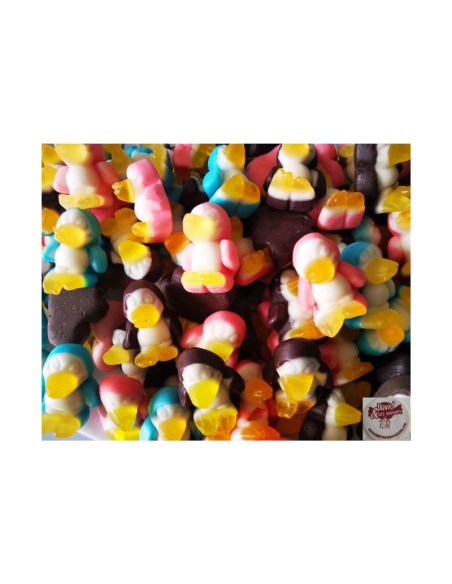 Confiserie gélifiée en gélatine Marque Trolli Pingouin Pingummi couleu