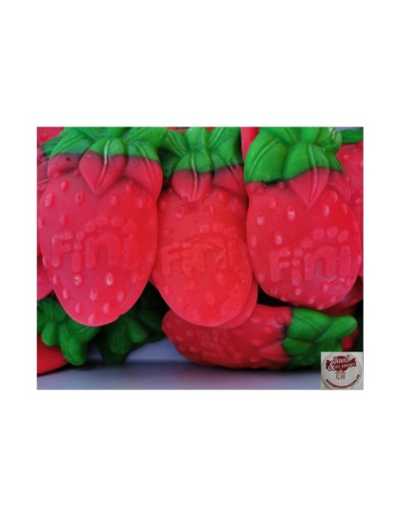 Confiserie gélifiée gélatine Marque Fini fraise sauvage géante 8,5 cm.