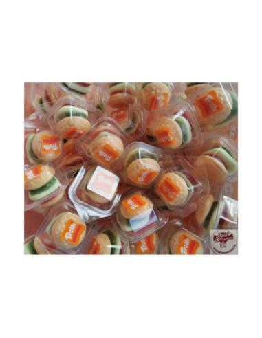 Confiserie gélifiée aérée Marque Trolli Mini burger davidetsessaveurs.