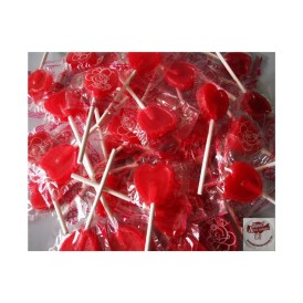 Confiserie arômes naturels Marque Caramelos Cerdan Sucette cœur cerise