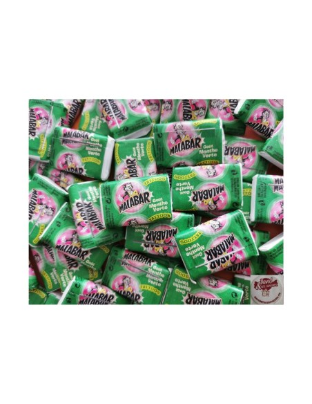 Confiserie chewing gum Marque Carambar & Co Malabar saveur menthe vert
