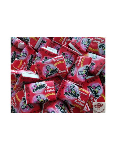 Confiserie chewing-gum Marque Carambar & Co Malabar saveur fraise.....