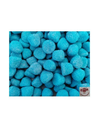 Confiserie Gommes gélifiée perlée billes bleues Marque Fini Mûre bleue