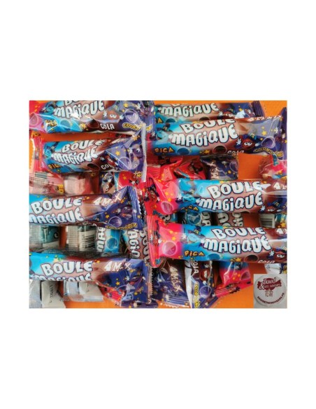 Confiserie dragéifiée Marque Zed candy Brabo Boule magique mix saveurs