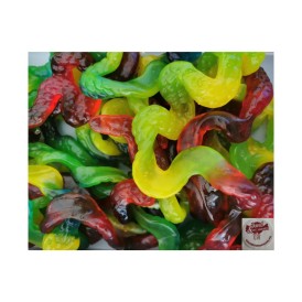 Confiserie gélifiée gélatine Marque Fini Serpent géant de trois couleu