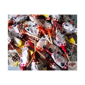 Confiserie arômes naturels Marque Pierrot Gourmand Sucette aux fruits.