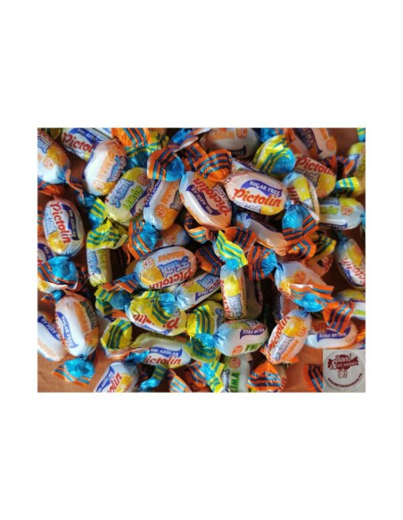 Confiserie Bonbon sans sucre Marque Intervan pictolin orange lemon lim