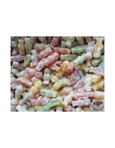 Confiserie gélifiée peu acidulée marque Candy Monster jelly babies....