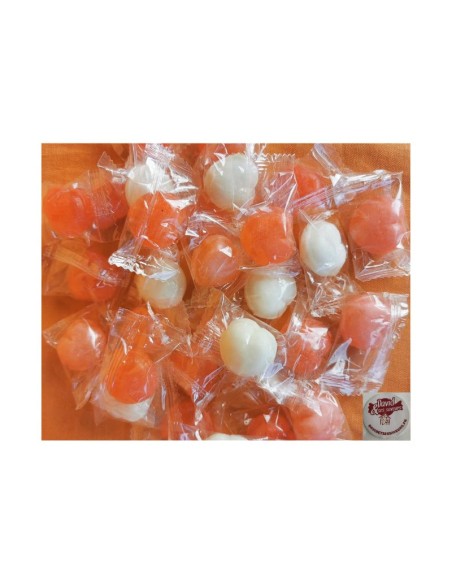 Confiserie sucre cuit dur cassant Marque Kubli Cœur fourré fruit poudr