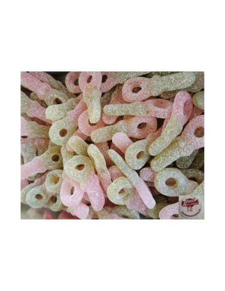 Confiserie sans gélatine citrique Marque Frisia Tétine acidulée melon.