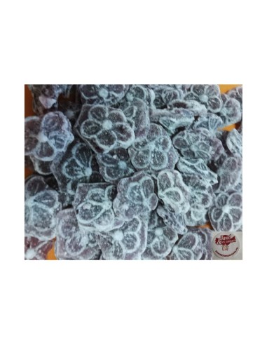 Confiserie sucre cuit dur cassant Marque Kubli bonbon violette fleur