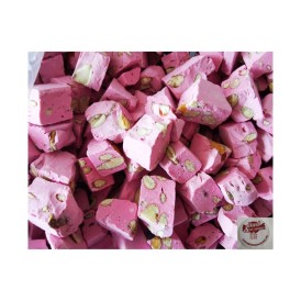 Confiserie nougat Marque du pré catalan Nougat aux amandes framboise..